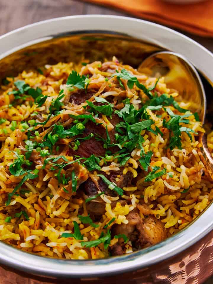 With layers of fragrant, spiced rice and succulent marinated chicken, this chicken biryani is a symphony of flavors and textures in every bite.