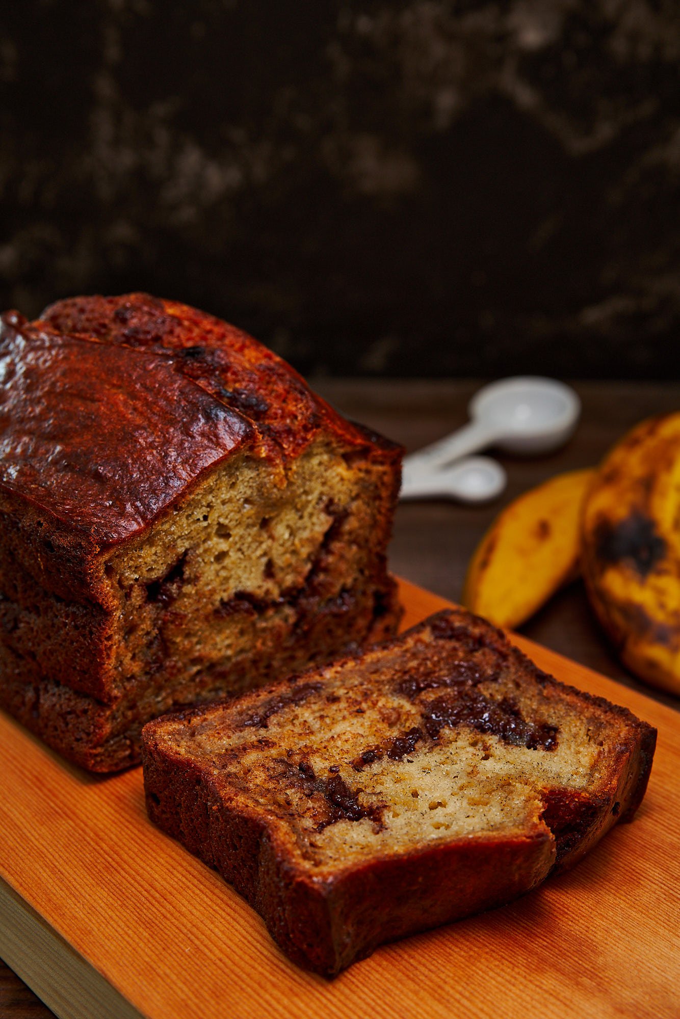 With a tender buttery crumb, bold banana flavor, and big chocolate chunks, this is the perfect chocolate chip banana bread recipe!