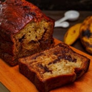 With a tender buttery crumb, bold banana flavor, and big chocolate chunks, this is the perfect chocolate chip banana bread recipe!