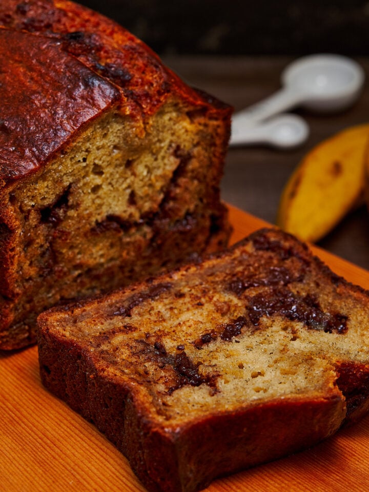 With a tender buttery crumb, bold banana flavor, and big chocolate chunks, this is the perfect chocolate chip banana bread recipe!