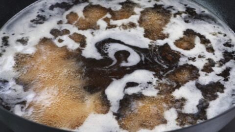 Seasoning for inari wrappers boiling.