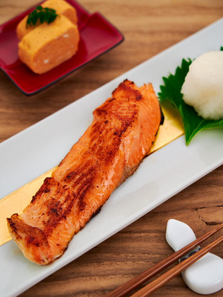 Grilled salt-cured salmon is a staple of traditional japanese breakfasts. This easy grilled salmon recipe includes just 3 ingredients.