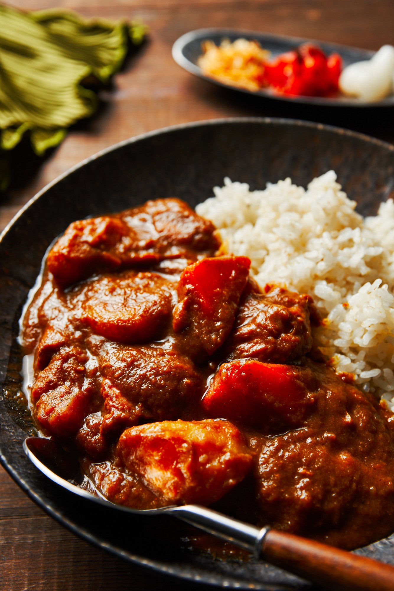 This Japanese Curry made from scratch gets its flavor and thickness through the power of fruits and vegetables. It's the perfect hearty winter meal for groups of kids and grownups alike.