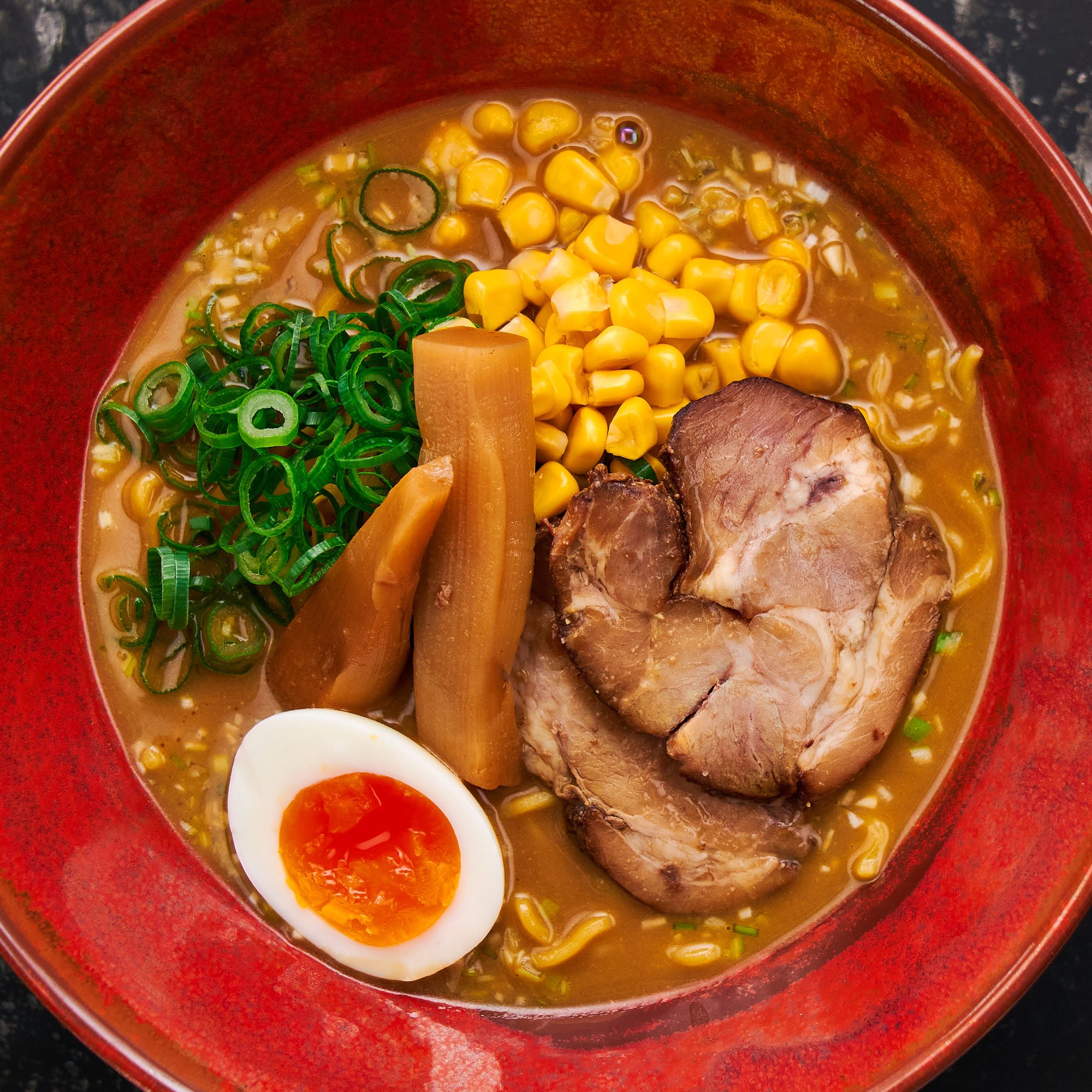Delicious bowl of miso ramen.
