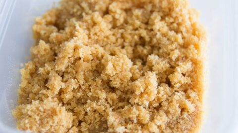 The texture of the breadcrumbs improves by soaking them overnight.