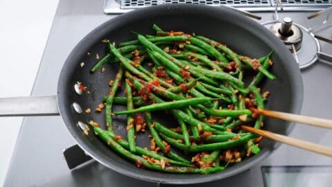 Chili garlic Chinese green beans.